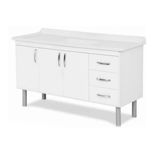Rorato Armario Cozinha Valenza 134,2cm Branco * Pia Não Inclusa