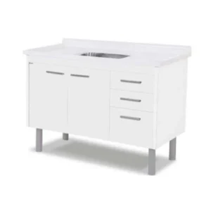 Rorato Armario Cozinha Valenza 116,2cm Branco* Pia Não Inclusa